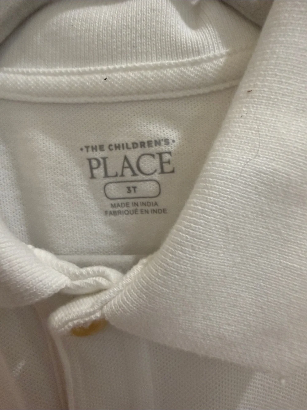 Lot of 4 The Children's Place White Polo Shirts with ‘Chip’ Monogram 3T
